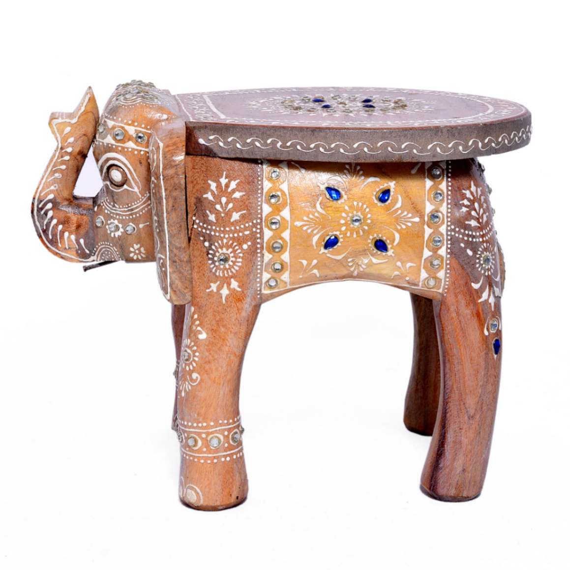 Wooden Elephant Stool Elephant Table step stool Indian Home Decor Small Furniture Collectible Art Elephant Decor Unique gift for her - Image 5