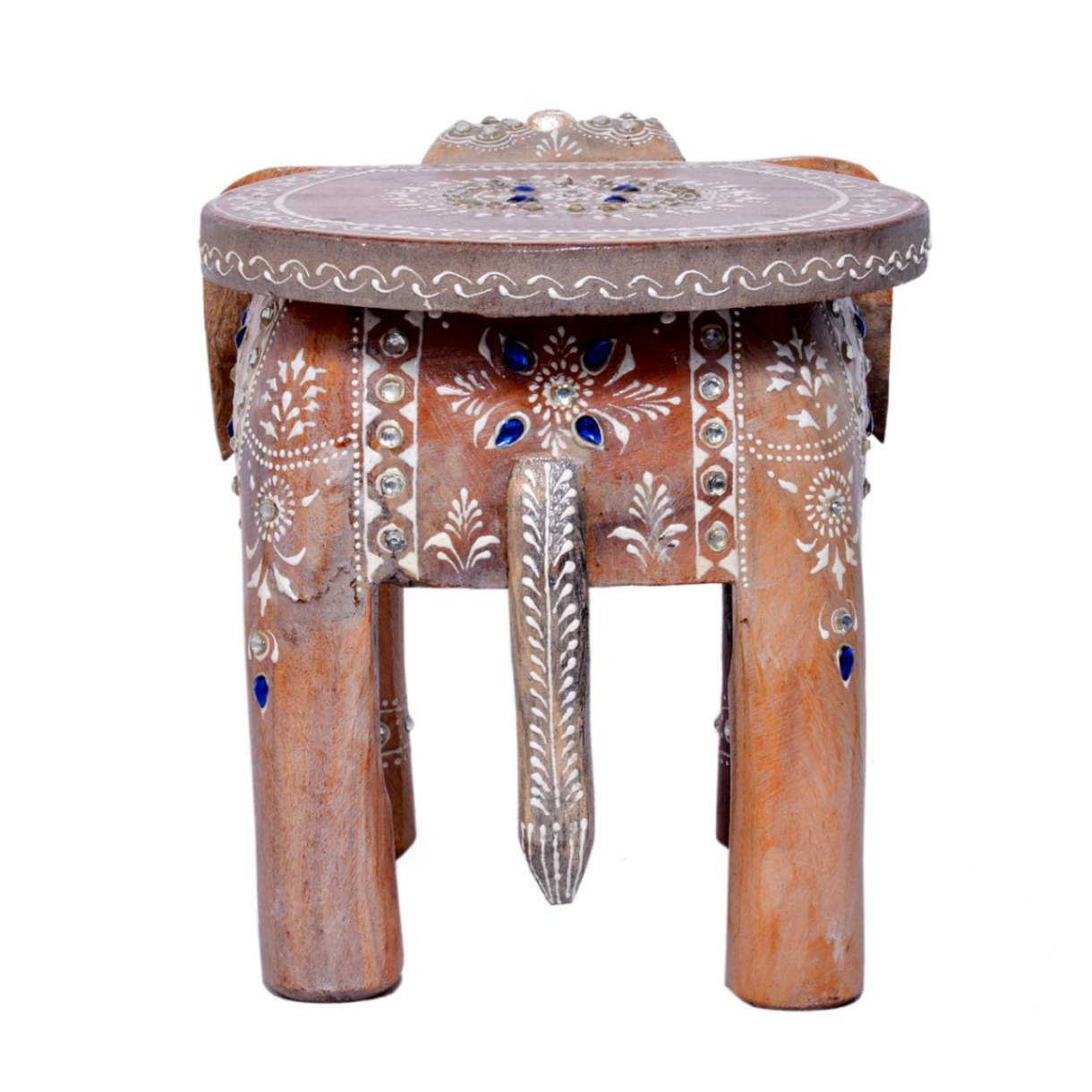 Wooden Elephant Stool Elephant Table step stool Indian Home Decor Small Furniture Collectible Art Elephant Decor Unique gift for her - Image 4