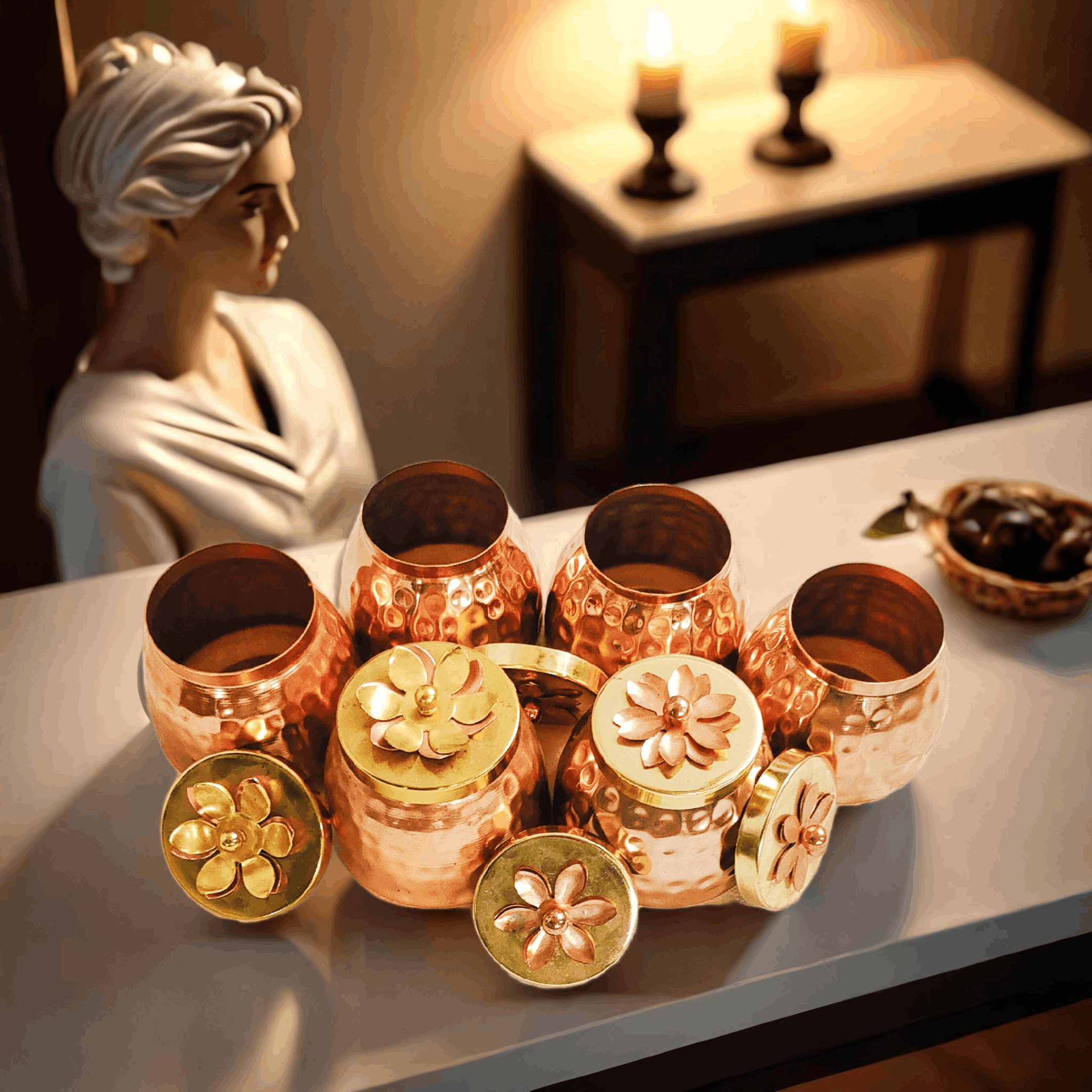 Dry Fruit Jar, Copper Jar, Indian Return gift, Wedding return gift, Indian Wedding gift, Wedding Favors gift, Party Favors gift, Puja Return gift, Diwali Gifts, Christmas Gifts, Muslim Wedding Favors, Nikaah Return gift, Indian Gifting