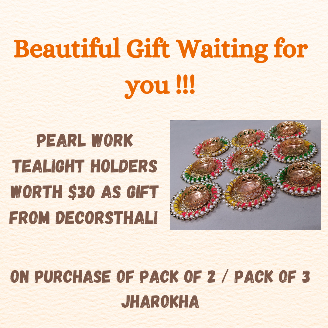 Wooden Jharokha Wall Decor Hand Carved Indian Wall Mirror Frame Rajasthani Style Traditional Jharokha Window Frame Wall mounted Jharokha - Image 4